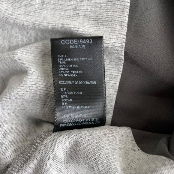 Rococo Womens Short Sleeve Layered Top Sz‎ Medium Linen Blend Corpcore Office - Picture 6 of 12